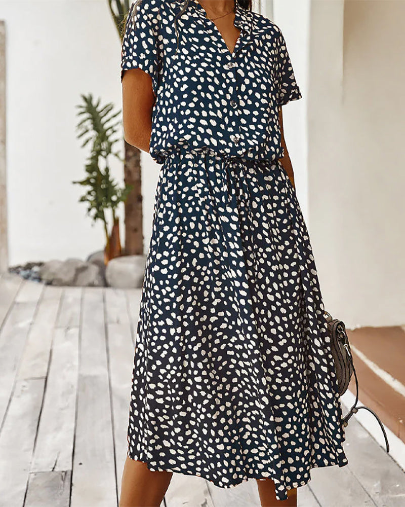 Royal Blue with White Dots