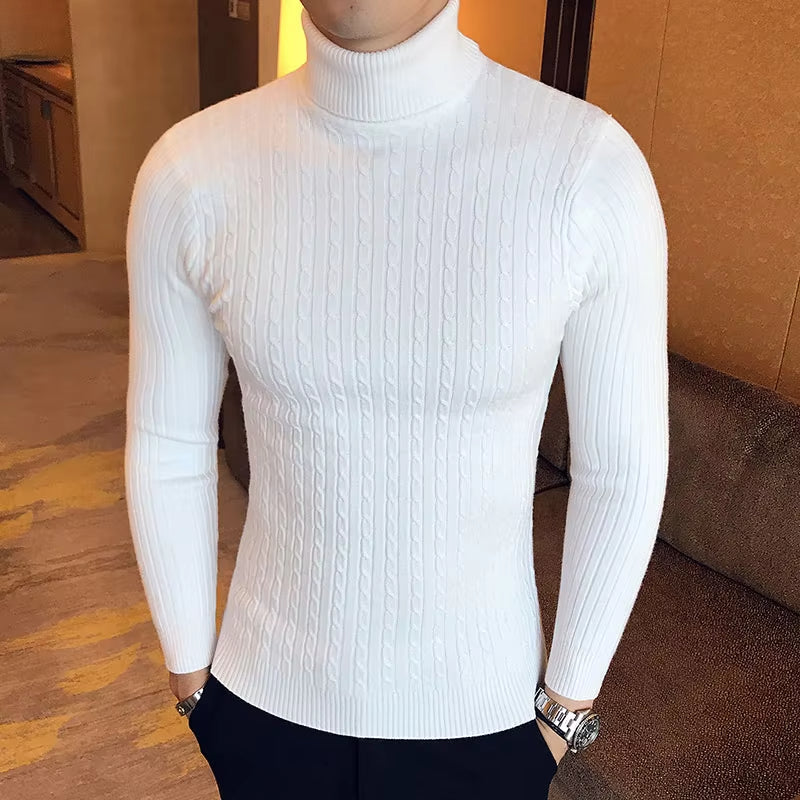 Men's Long Sleeve Turtleneck Jumper