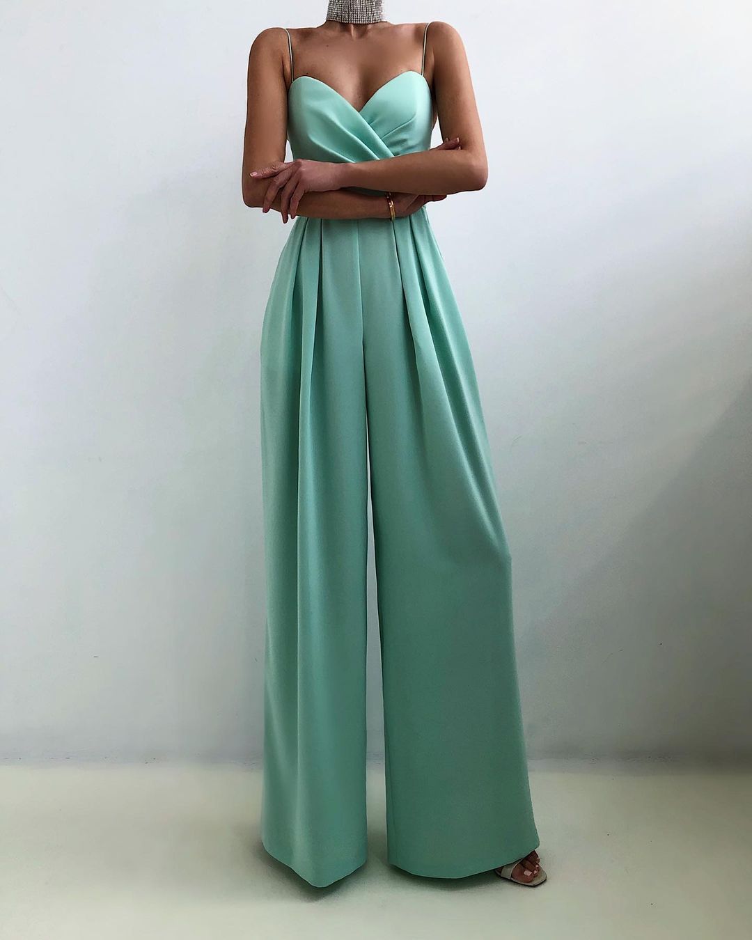 Women's Elegant Spaghetti Strap Wide Leg Jumpsuit | Ideal for Summer