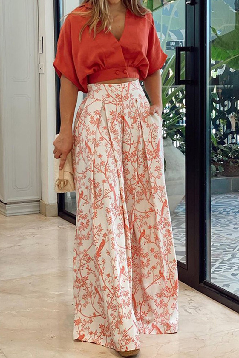 Variant image for Women's Elegant Soft Fabric Two-Piece Set with Puff Sleeves-13