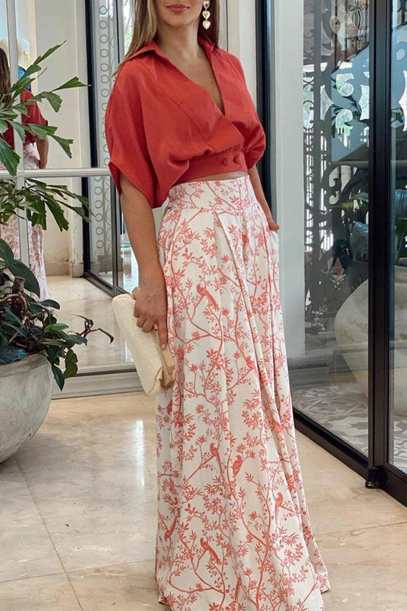Women's Elegant Soft Fabric Two-Piece Set with Puff Sleeves