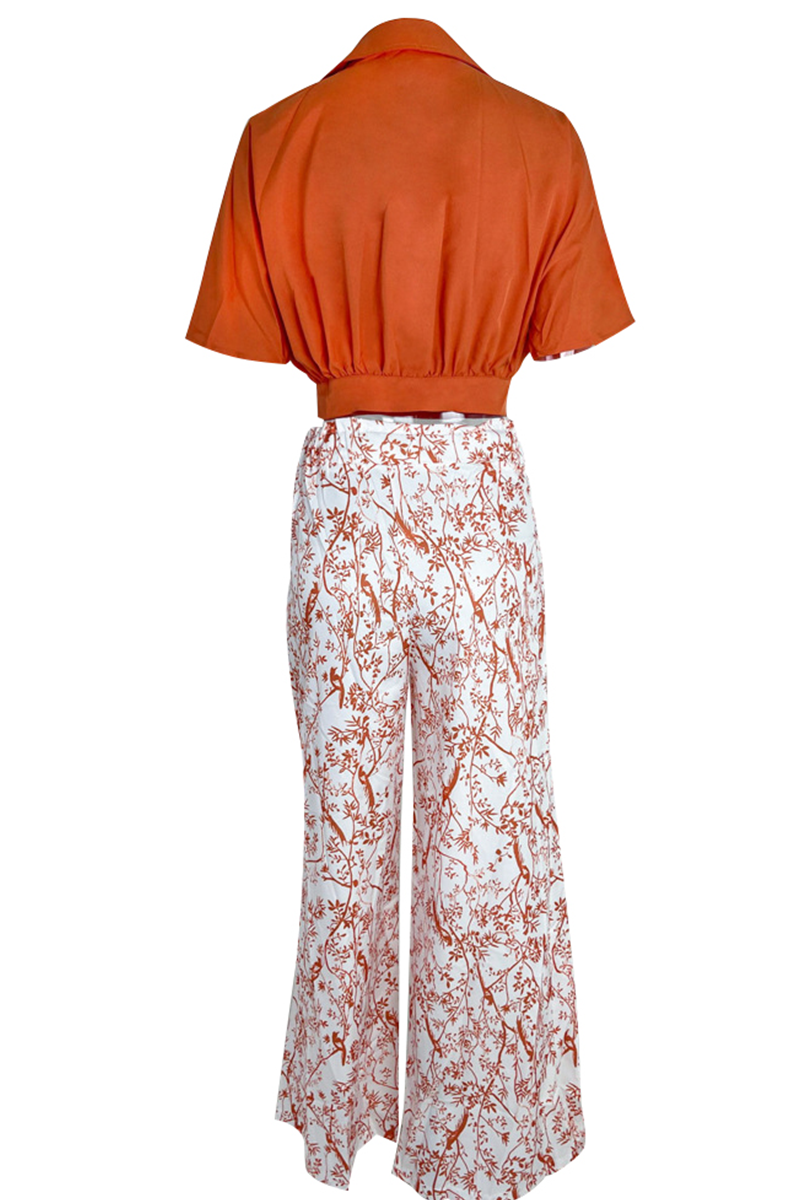 Women's Elegant Soft Fabric Two-Piece Set with Puff Sleeves