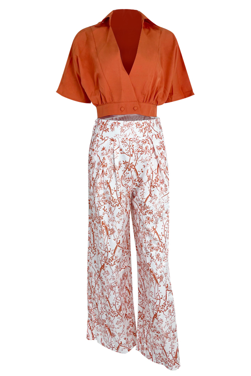 Women's Elegant Soft Fabric Two-Piece Set with Puff Sleeves