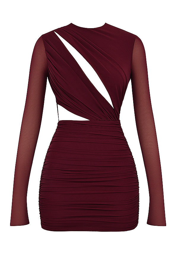 Women's Chic Body-Hugging Mini Dress with Cut-Out Design