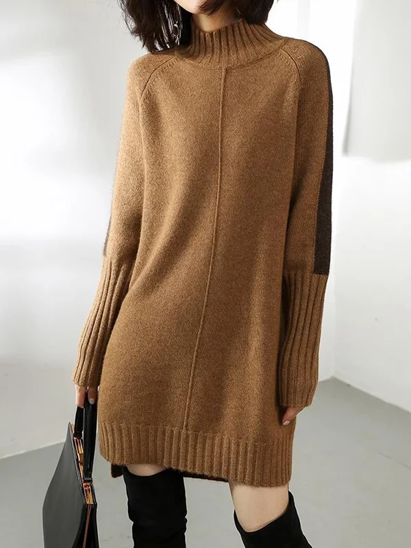 Women's Cozy Turtleneck Knit Dress Jumper | Ideal for Winter