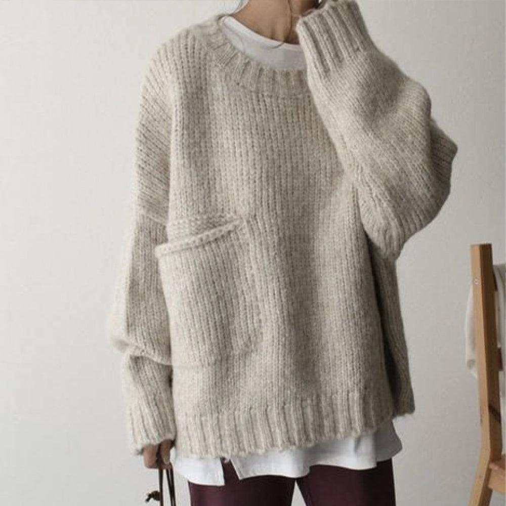 Women's Modern Knit Jumper with Pockets | Ideal for Winter