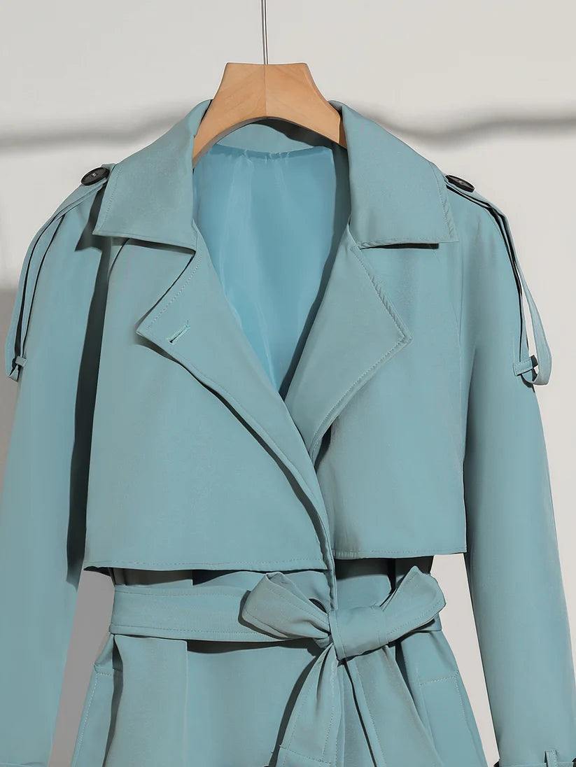 Trench Coat With Belted Design Casual Plus Size For Women | Perfect for Casual Days