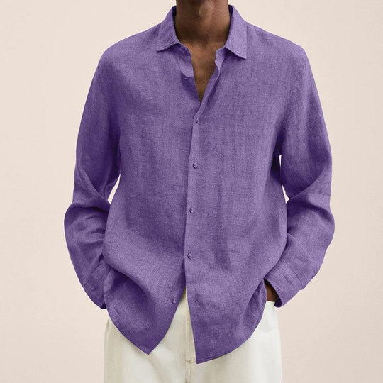 Men's Elegant Linen Shirt with Versatile Design for All Occasions