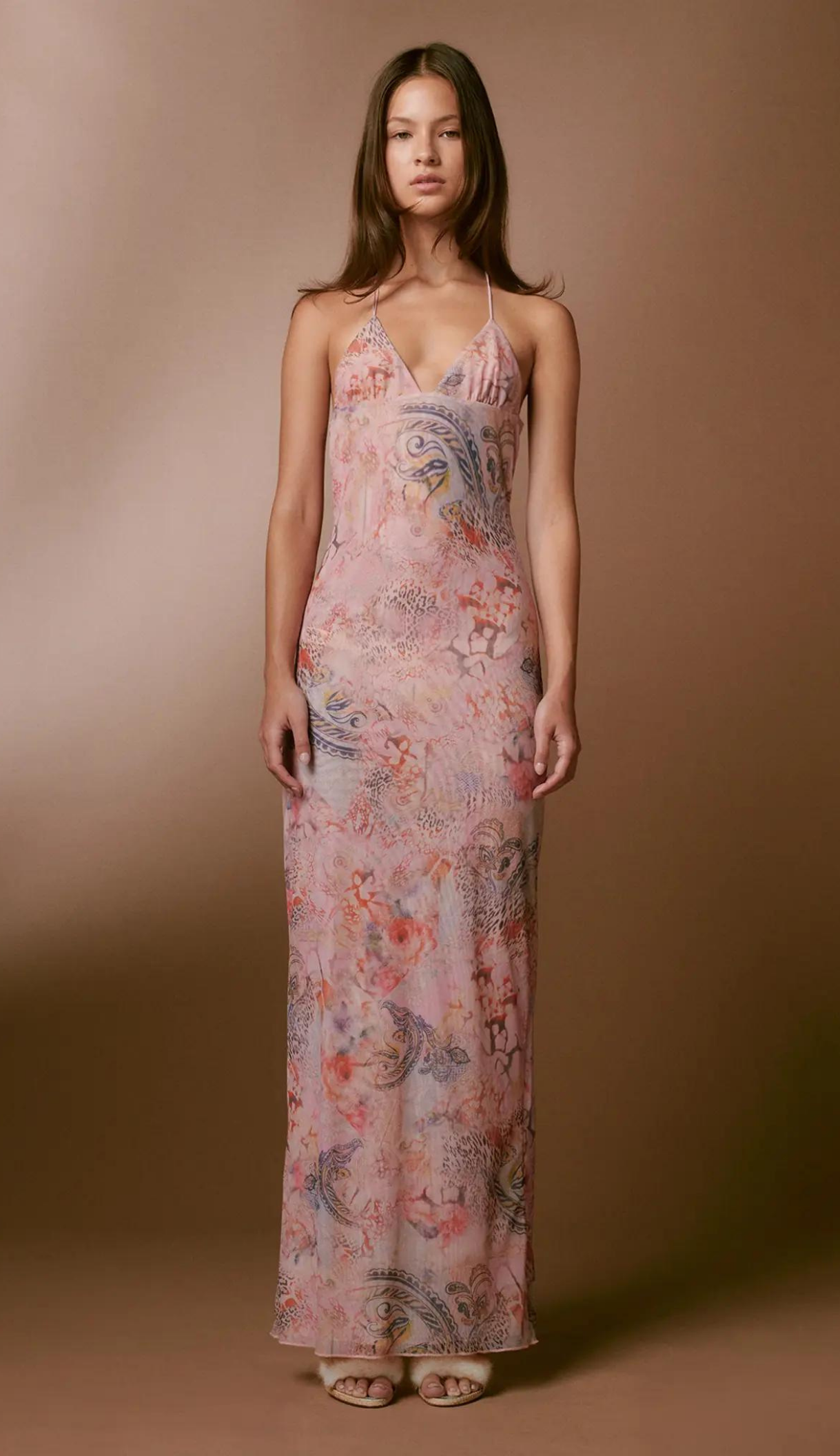 Women's Elegant A-line Dress with Butterfly Back Detail for Summer Events