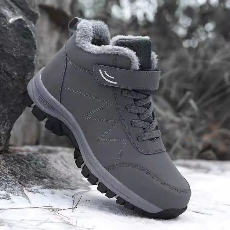 Men's Casual Double Closure Fur Line Winter Boots | Ideal for Winter