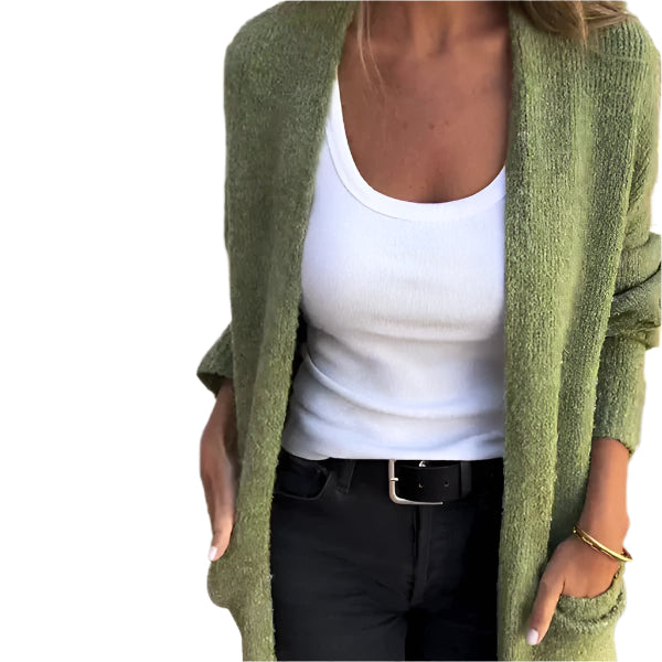 Women's Casual Open Front Knitwear Cardigan with Pocket | Ideal for Winter
