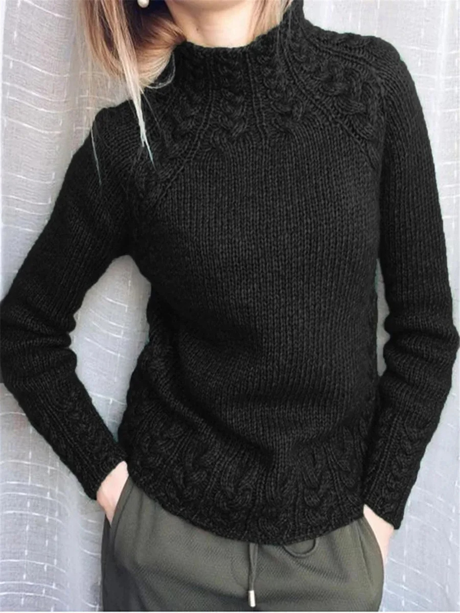 Women's Trendy Slim Fit Cable Knit Jumper | Ideal for Winter