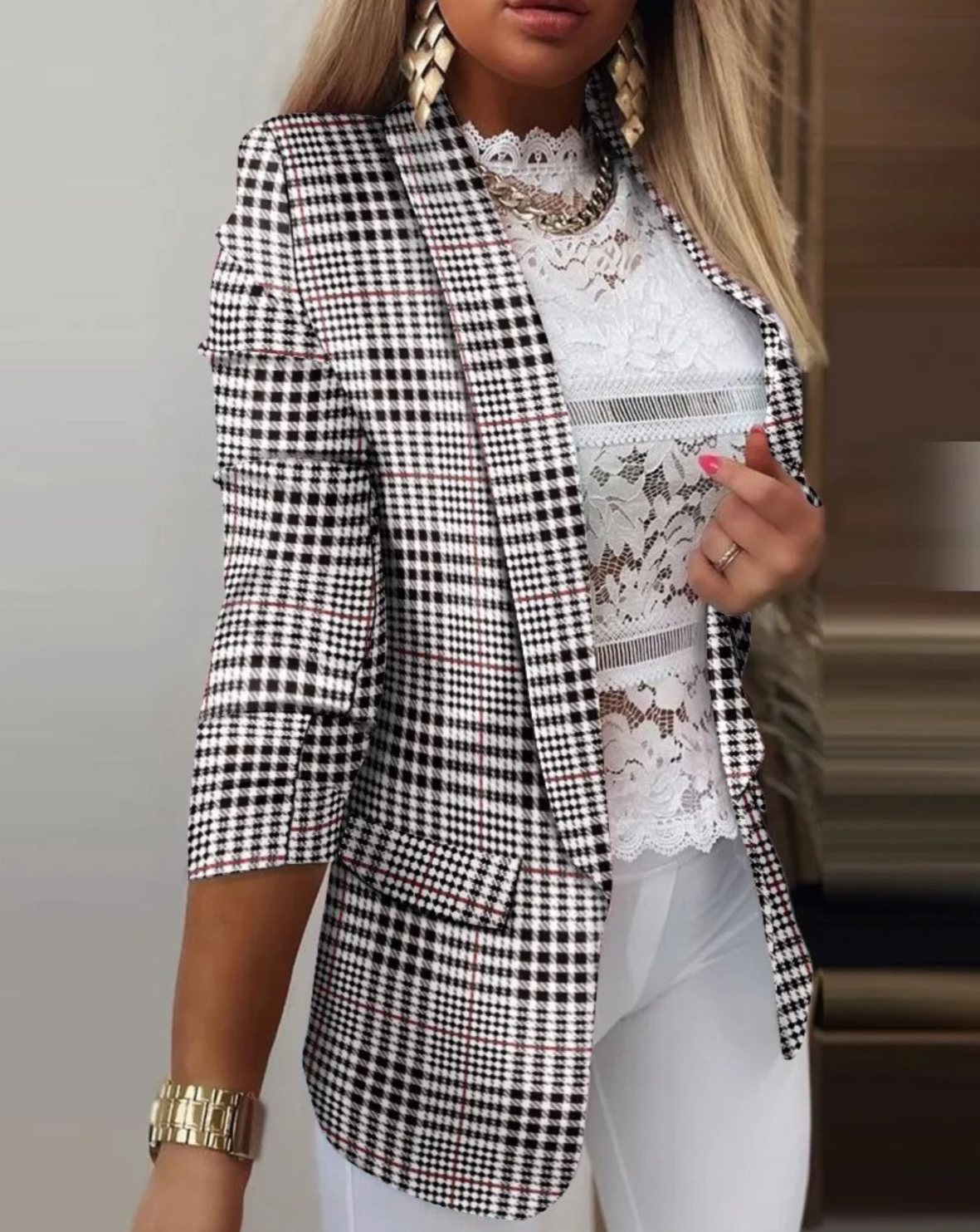 Women's Unique print multicolor blazer with pockets | Perfect for Casual days