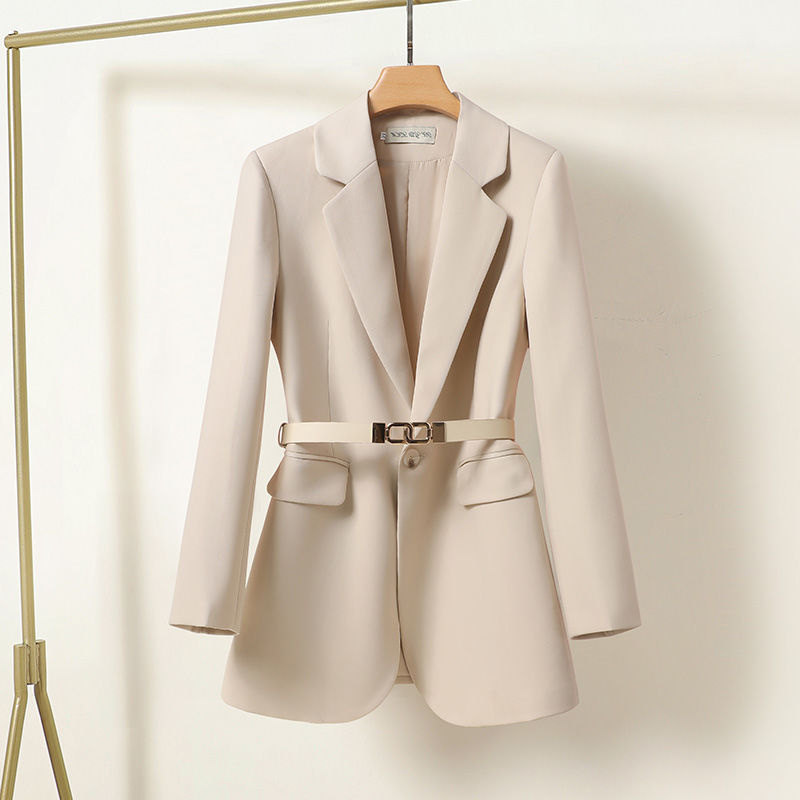Women's Stylish Solid-color blazer with belt and pockets for women | Perfect for Casual Days