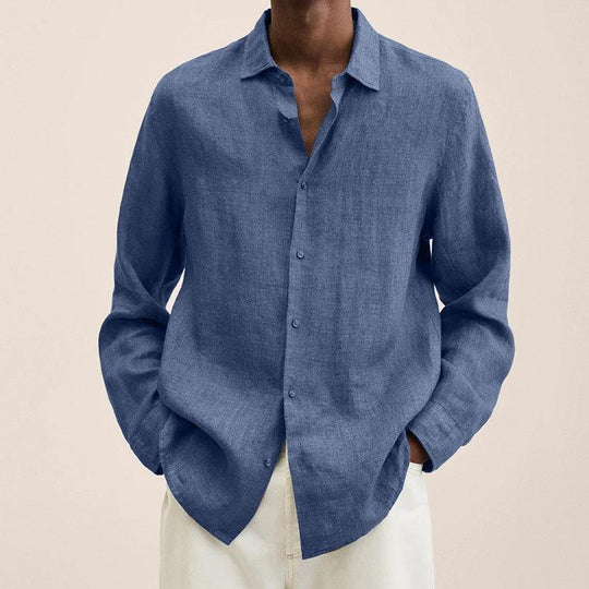 Variant image for Men's Elegant Linen Shirt with Versatile Design for All Occasions-49