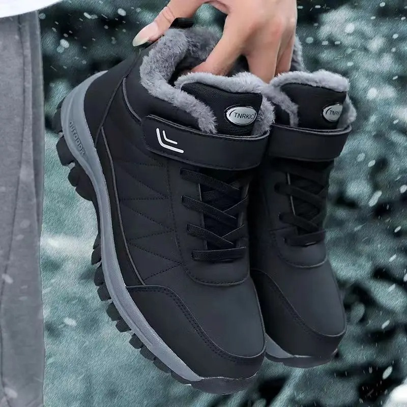 Men's Casual Double Closure Fur Line Winter Boots | Ideal for Winter