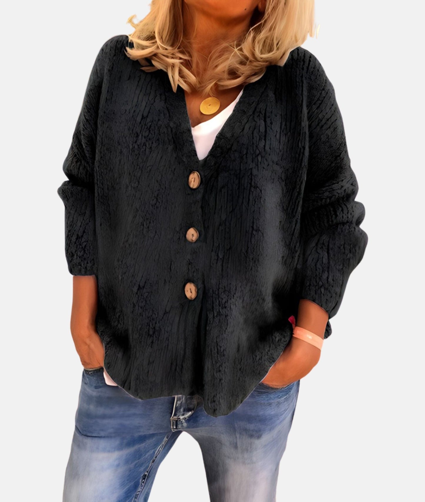 Eden - V-neck Cardigan - Chic - Versatile Design - For Casual Wear