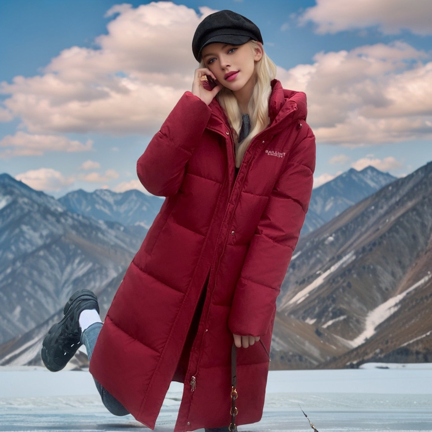 Women's Stylish Black Parka Winter Coat with Hood and Padding | Ideal for Autumn/Winter