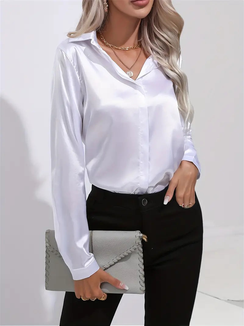 Women's Casual Chic Cotton Shirt with Relaxed Fit