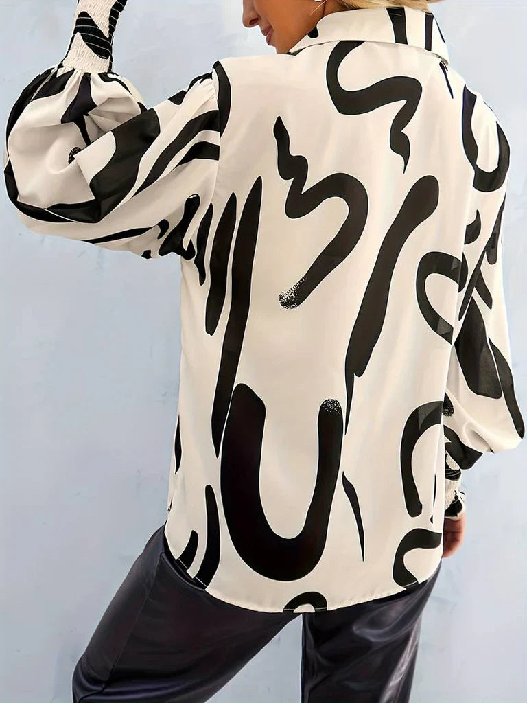 Women's Elegant High-Quality Blouse with Pleated Sleeves