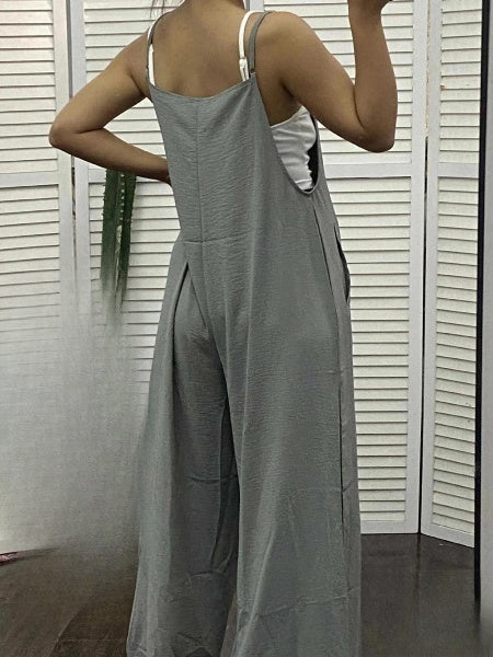 Women's Vintage Spaghetti Strap Summer Jumpsuit | Ideal for Summer