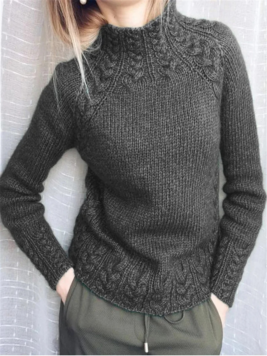 Women's Trendy Slim Fit Cable Knit Jumper | Ideal for Winter