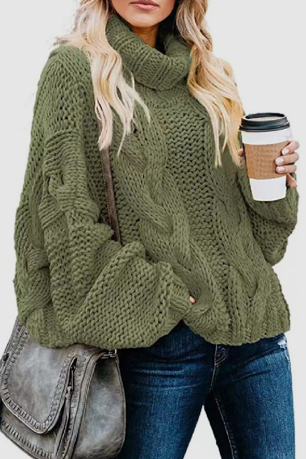 Women's Elegant Knitted Cashmere Turtleneck Jumper in Solid Colour | Ideal for Winter