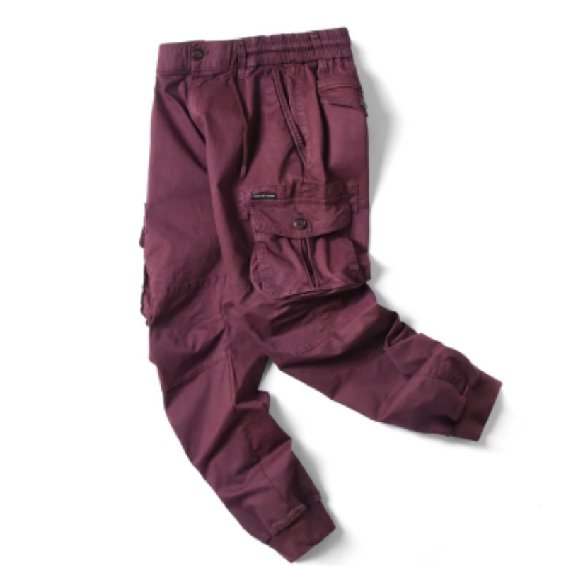 Men's Cargo Pants with Elastic Waistband and Pockets | Perfect for Outdoor Activities