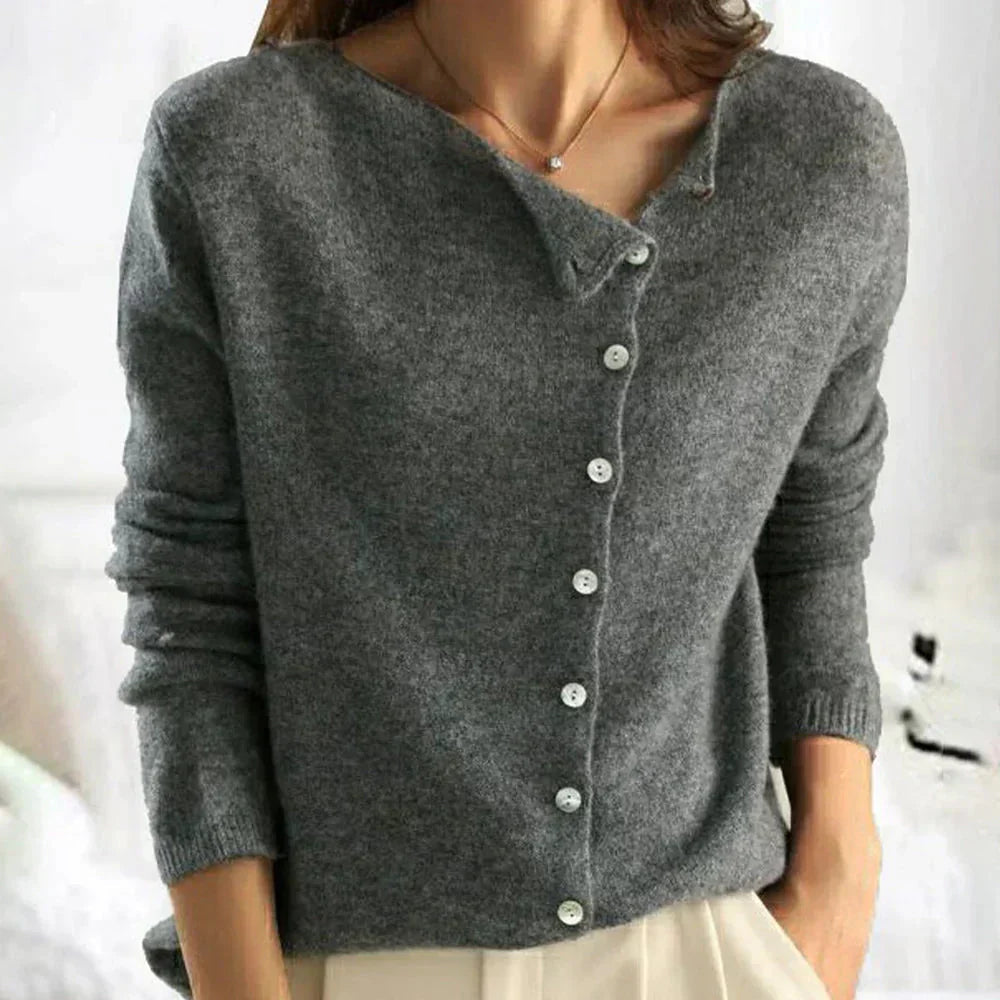 Women's Warm Knitted Cardigan with Buttons | Ideal for Winter