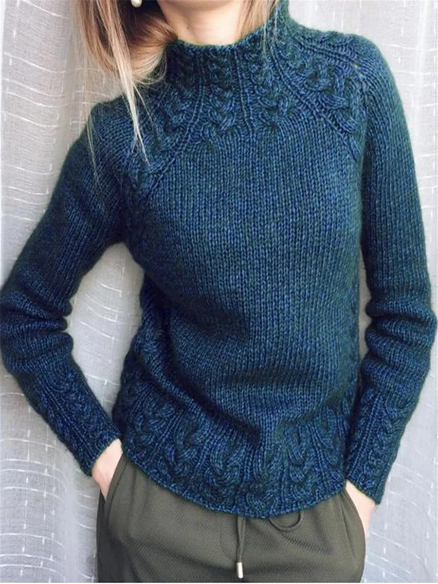 Women's Trendy Slim Fit Cable Knit Jumper | Ideal for Winter