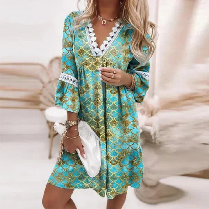 Women's Breezy Floral Summer Dress with Lightweight Fabric