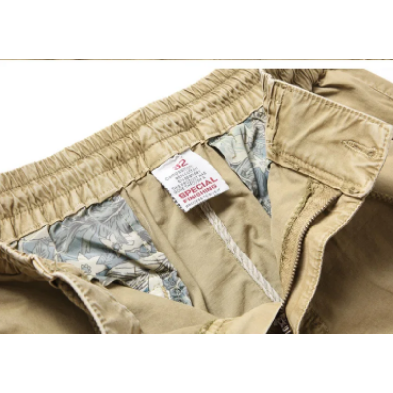 Men's Cargo Pants with Elastic Waistband and Pockets | Perfect for Outdoor Activities