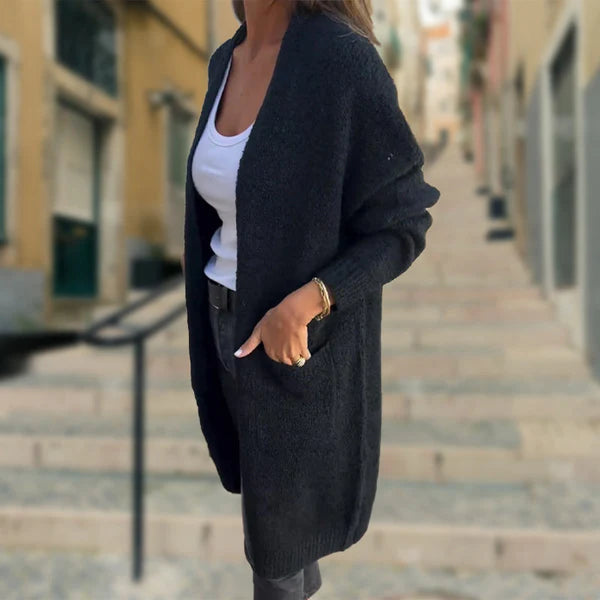 Women's Casual Open Front Knitwear Cardigan with Pocket | Ideal for Winter