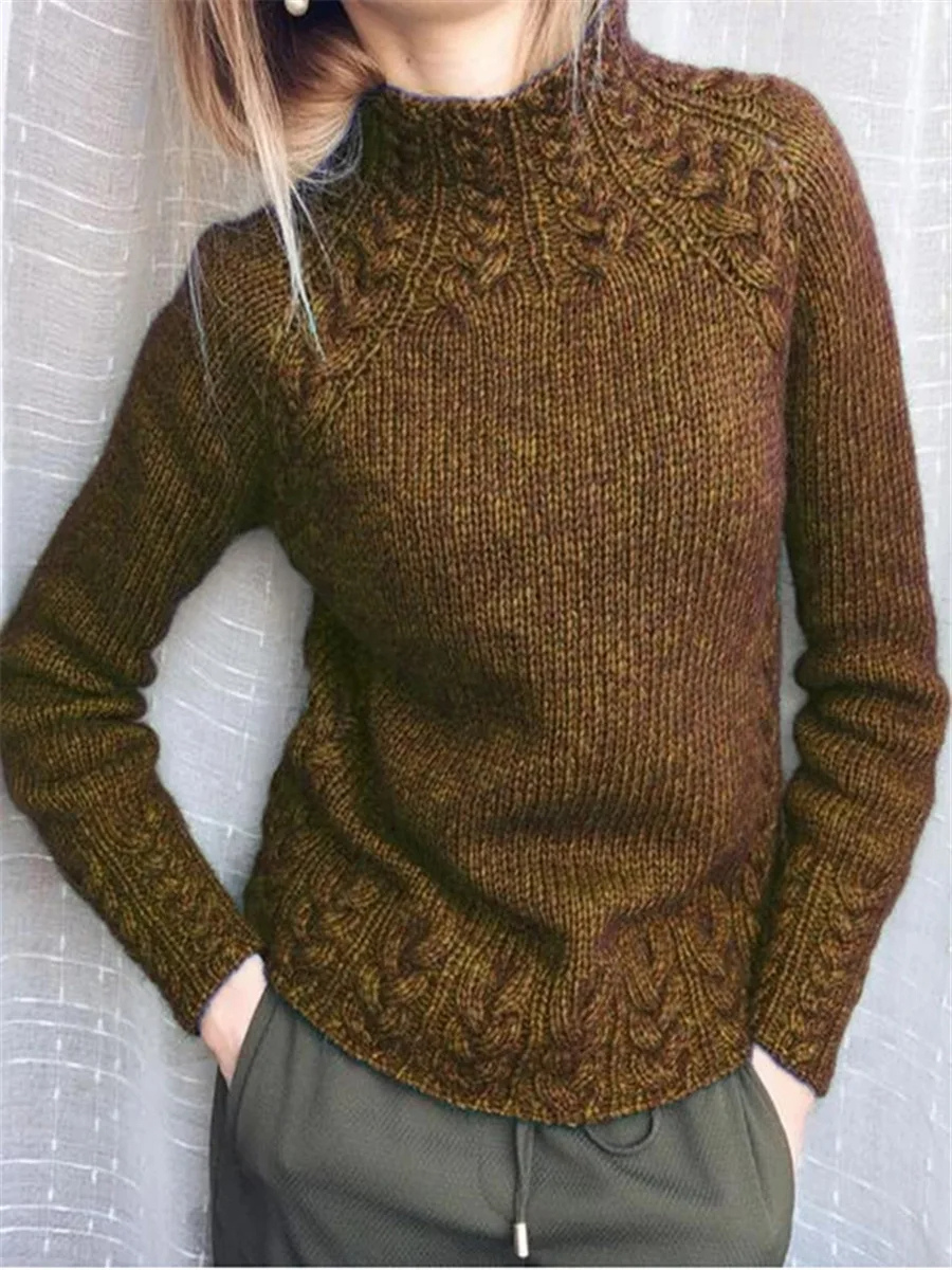 Women's Trendy Slim Fit Cable Knit Jumper | Ideal for Winter