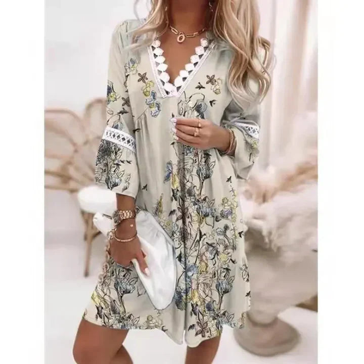 Women's Breezy Floral Summer Dress with Lightweight Fabric