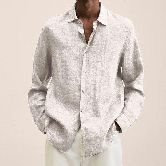 Men's Elegant Linen Shirt with Versatile Design for All Occasions