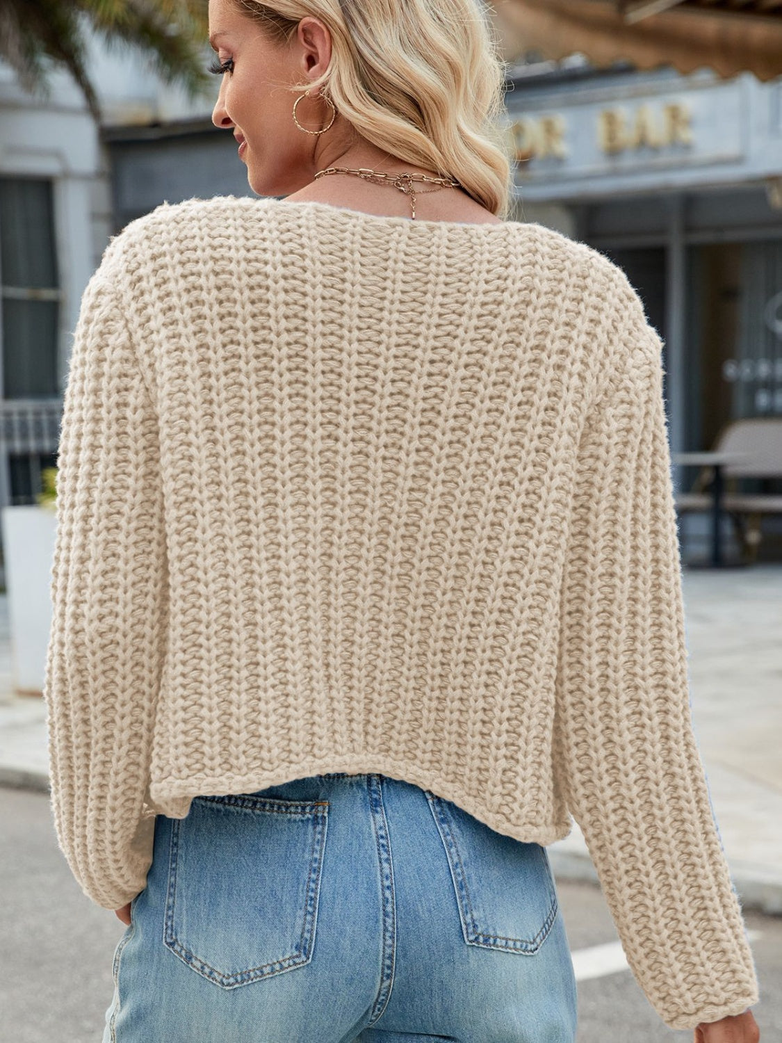 Women's Cozy Knitted Cardigan with Pockets and Buttons | Ideal for Winter