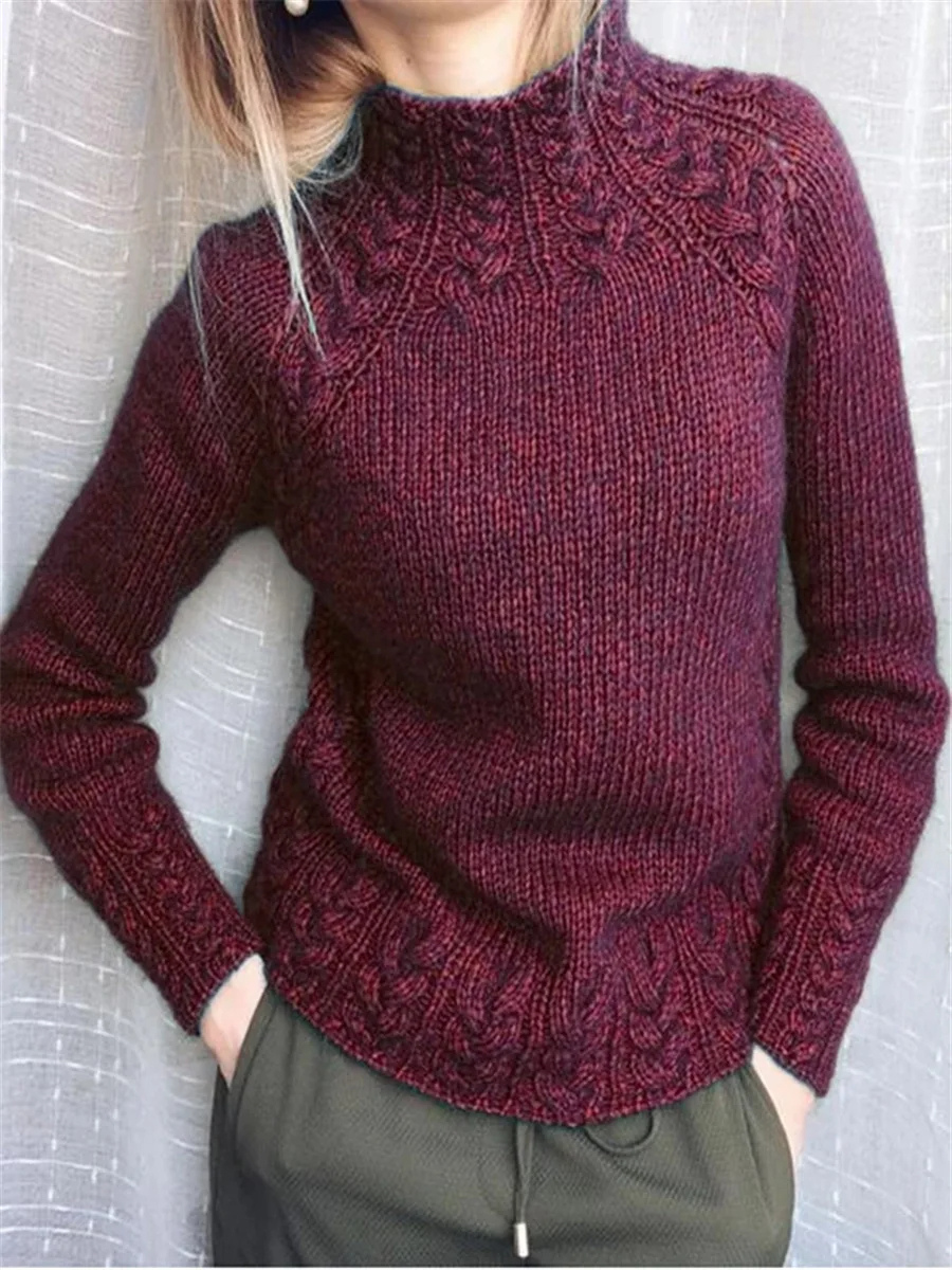 Women's Trendy Slim Fit Cable Knit Jumper | Ideal for Winter