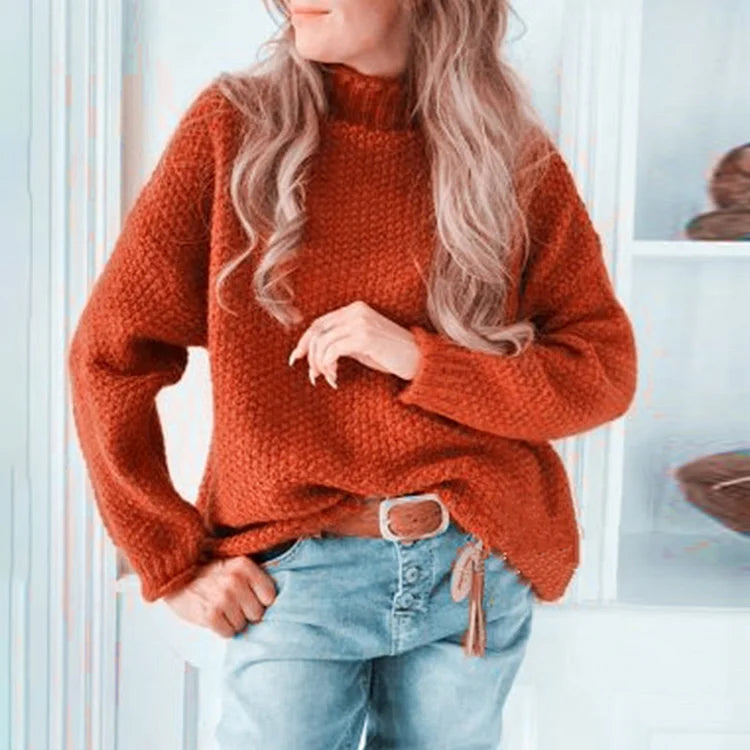 Women's Stylish Plain Cashmere Turtleneck Jumper | Ideal for Winter