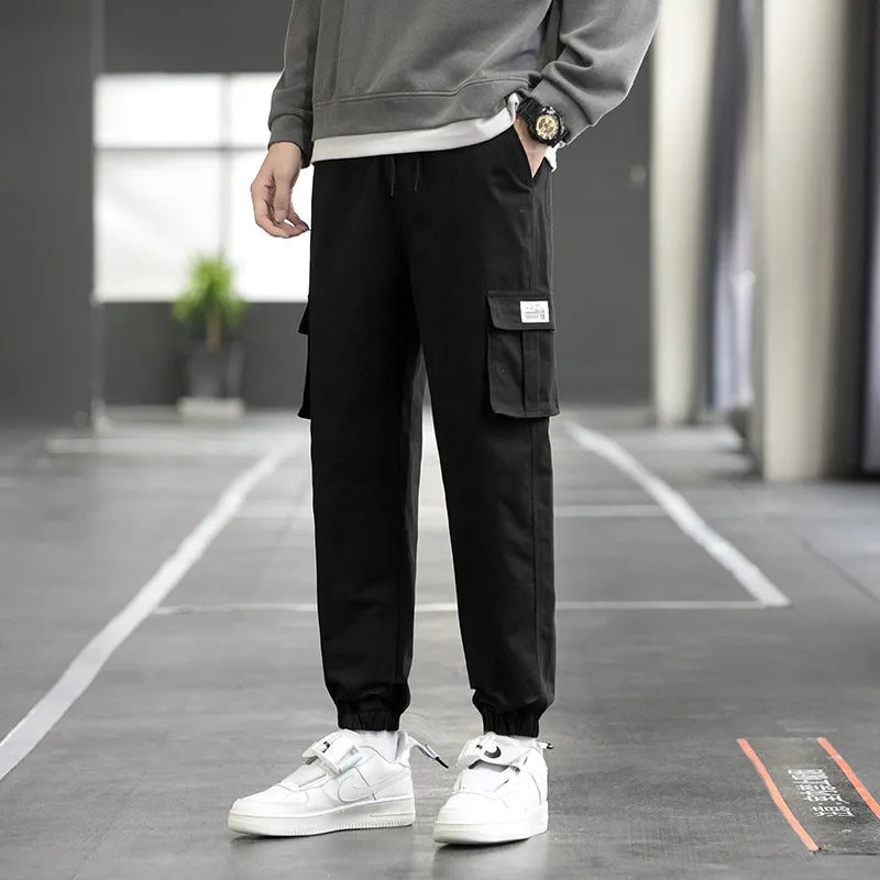 Men's Black Loose Fit Cargo Pants with Baggy Style | Perfect for Casual Days