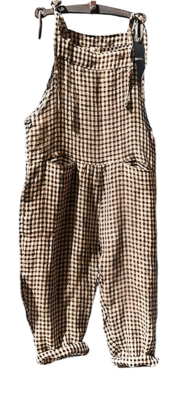 Women's Sleeveless Striped Baggy Jumpsuit