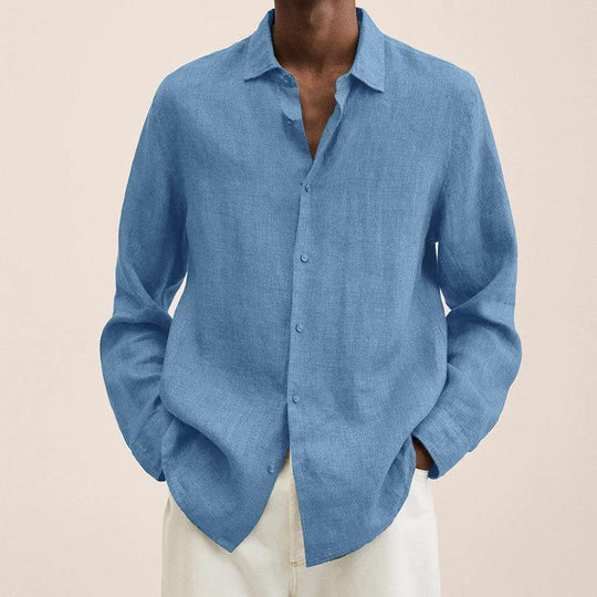 Men's Elegant Linen Shirt with Versatile Design for All Occasions