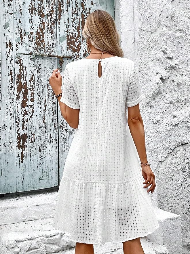 Women's Elegant High-Quality Mini Dress with Short Sleeves