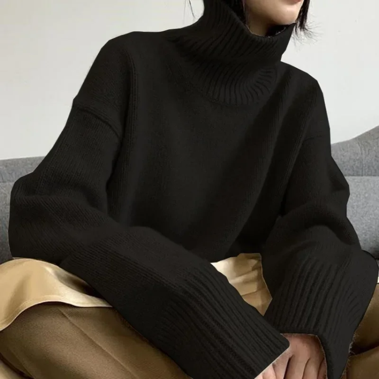 Women's Chunky Knitted Turtleneck Sweater | Ideal for Autumn/Winter