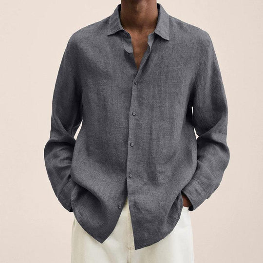 Men's Elegant Linen Shirt with Versatile Design for All Occasions