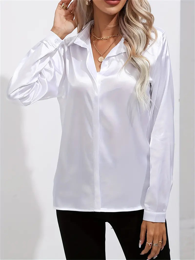 Women's Casual Chic Cotton Shirt with Relaxed Fit