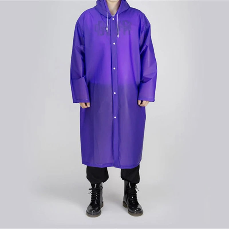 Casual Hooded Waterproof Breathable Rainjacket For Unisex | Perfect for Outdoor Activities