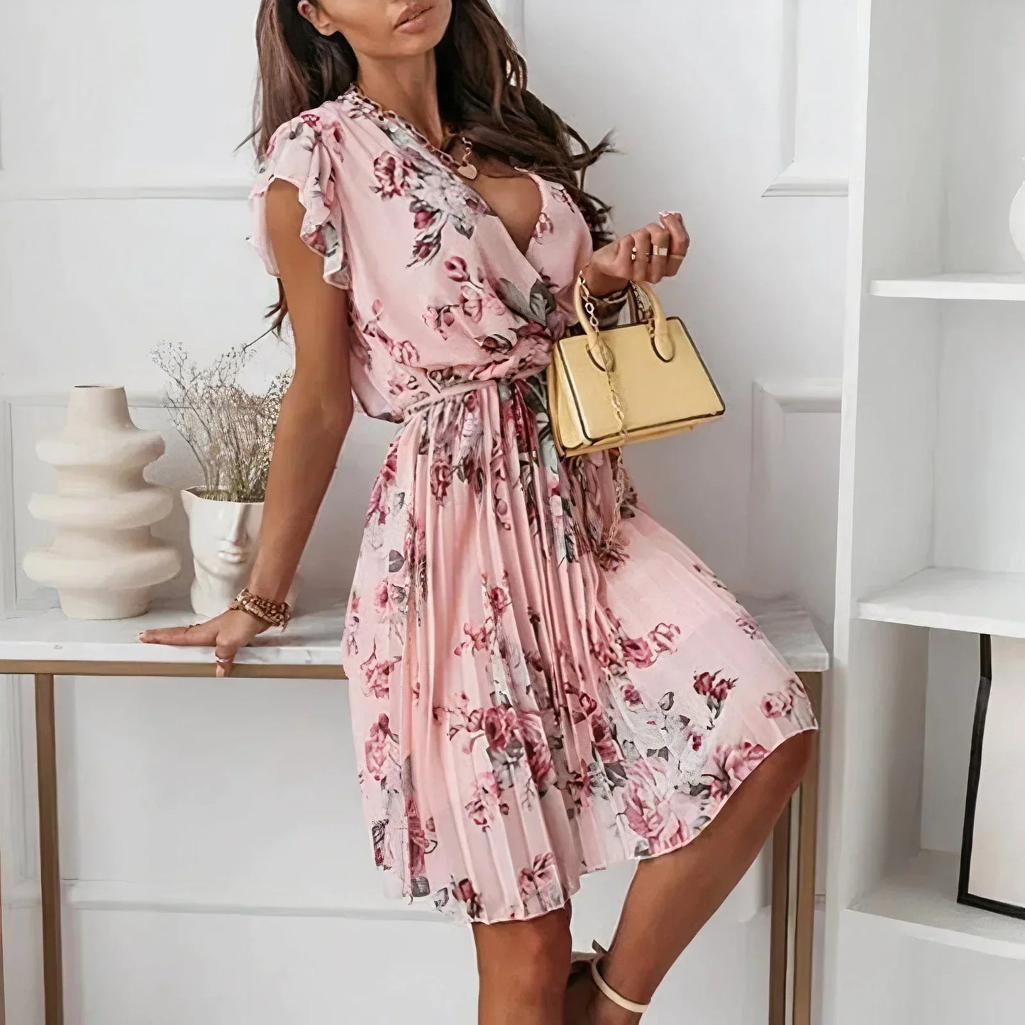 Women's Airy Lightweight Summer Dress with Feminine Cut
