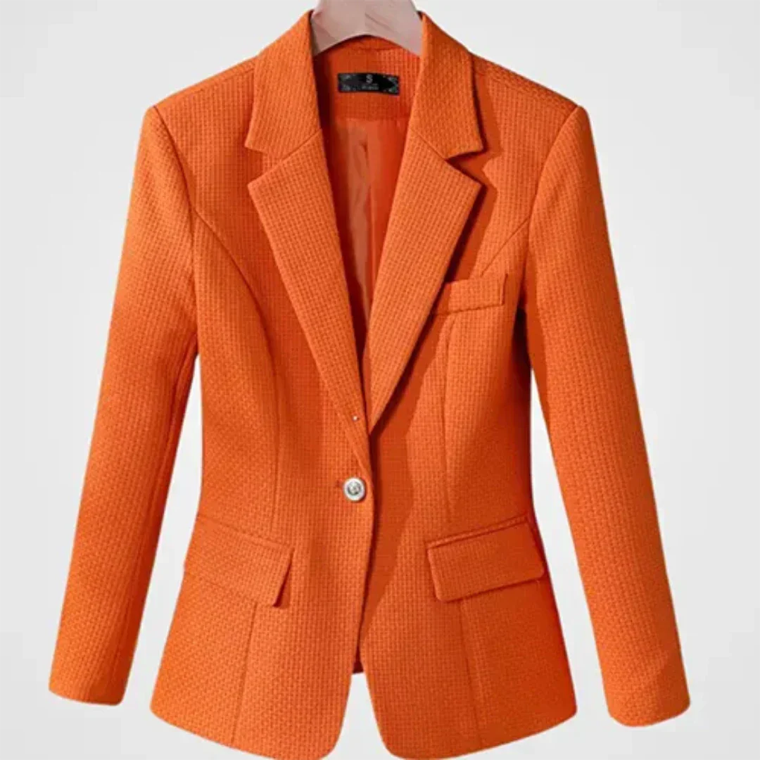 Women's Refined Ribbed Blazer with Buttons and Pockets | Perfect for Casual Days