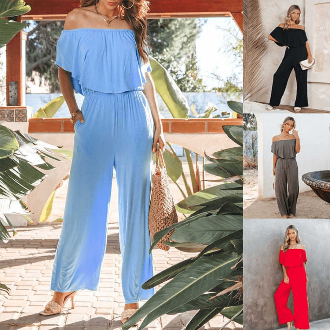 Stephanie - Off-Shoulder Jumpsuit - Chic - Modern Style - For Everyday Wear